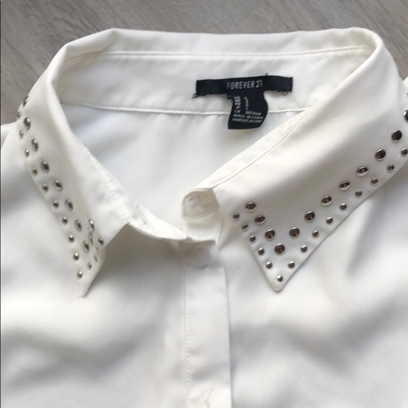 Sheer white button down shirt - Picture 3 of 5
